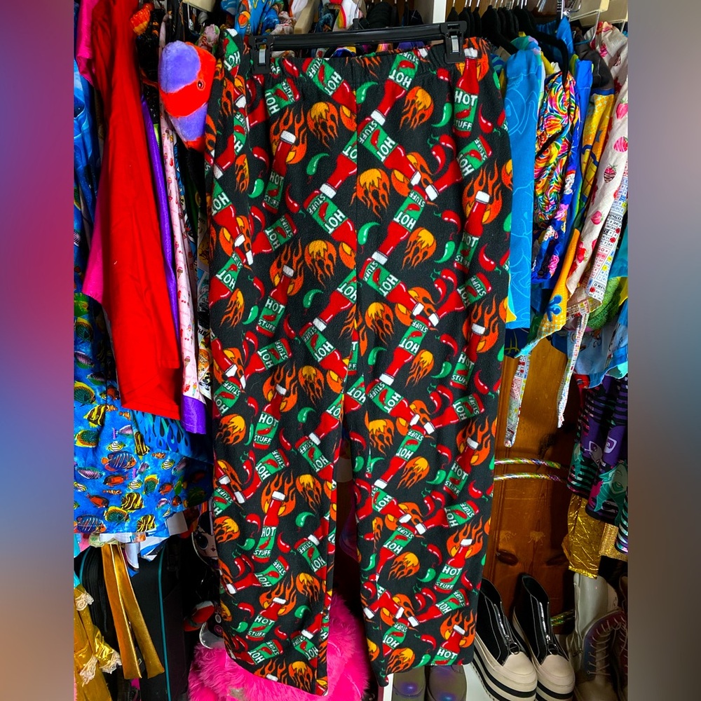 Hot stuff hot sauce fleece pants